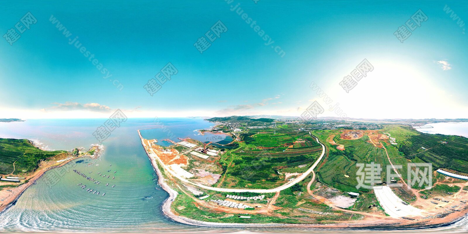 hdr滨海度假半岛全景3d贴图下载 ID 106450360 建e贴图