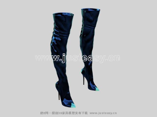 女式长靴子3d模型下载[id:23690]_建E模型网_建E网_