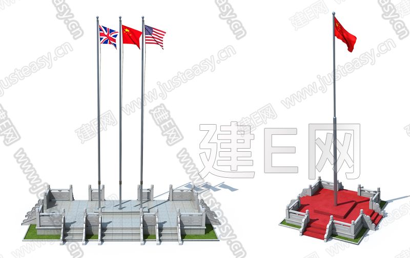现代升旗台