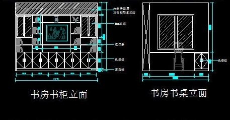 cad书房平面布置图_书房设计cad平面图_cad书房平面图设计素材-3d模型