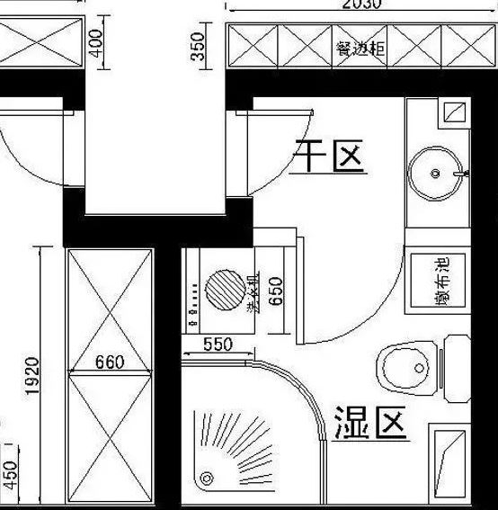 cad衛生間平面佈置圖