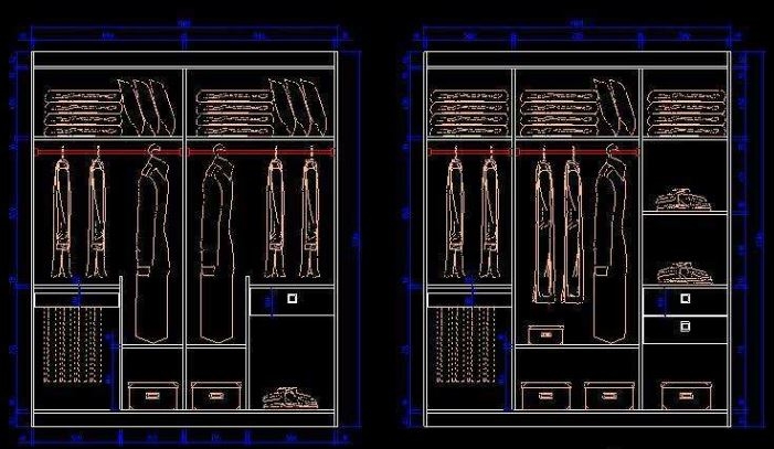 衣櫃cad圖紙設計
