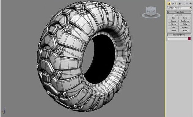 3d製作複雜花紋的輪胎模型教程