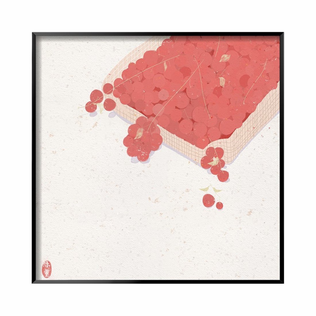 新中式樱桃餐厅装饰画