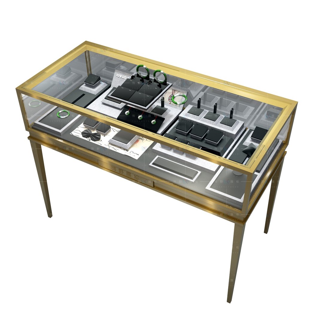 珠宝展示柜钻石展柜翡翠玉器不锈钢柜台定制