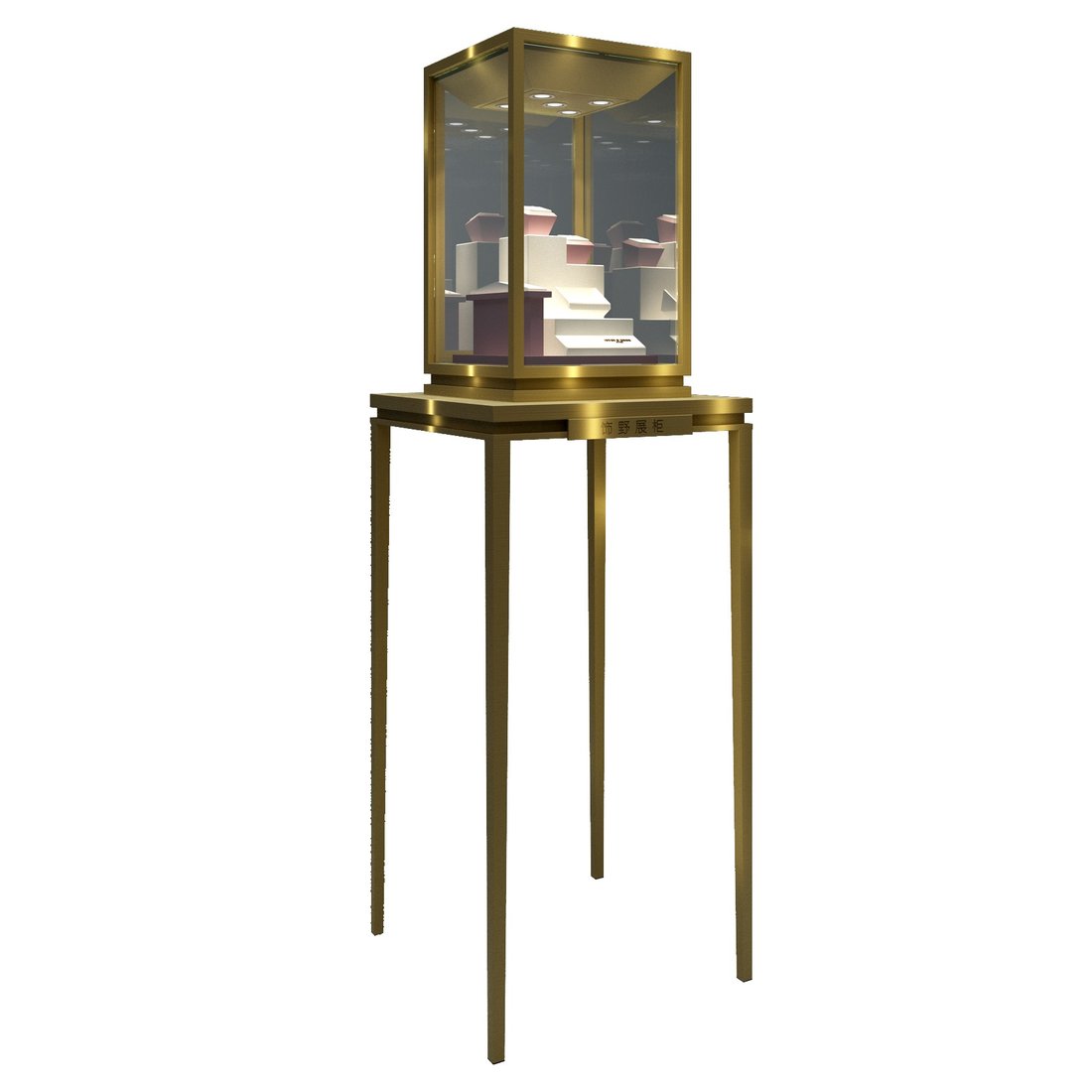 珠宝展示柜钻石展柜翡翠玉器不锈钢柜台定制