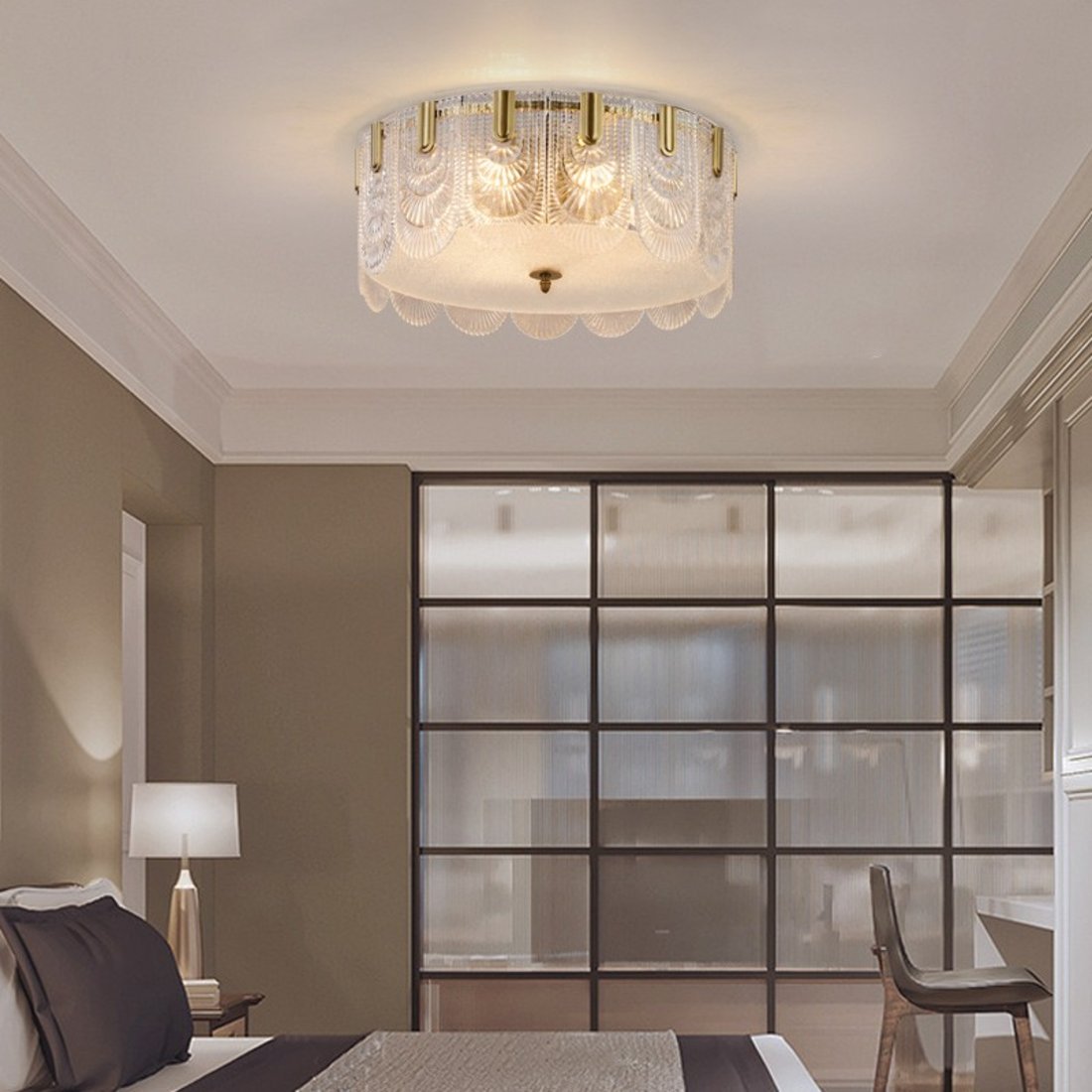 后现代led吸顶灯酒店别墅餐厅水晶吸顶灯