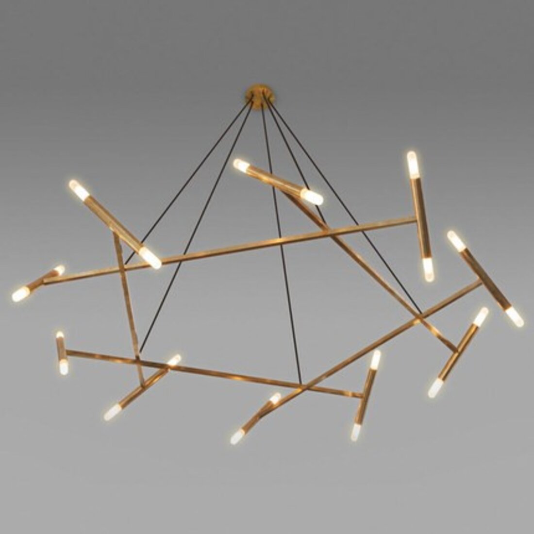 美然美式简约全铜吊灯北欧轻奢现代客厅卧室书房吊灯样板房铜吊灯