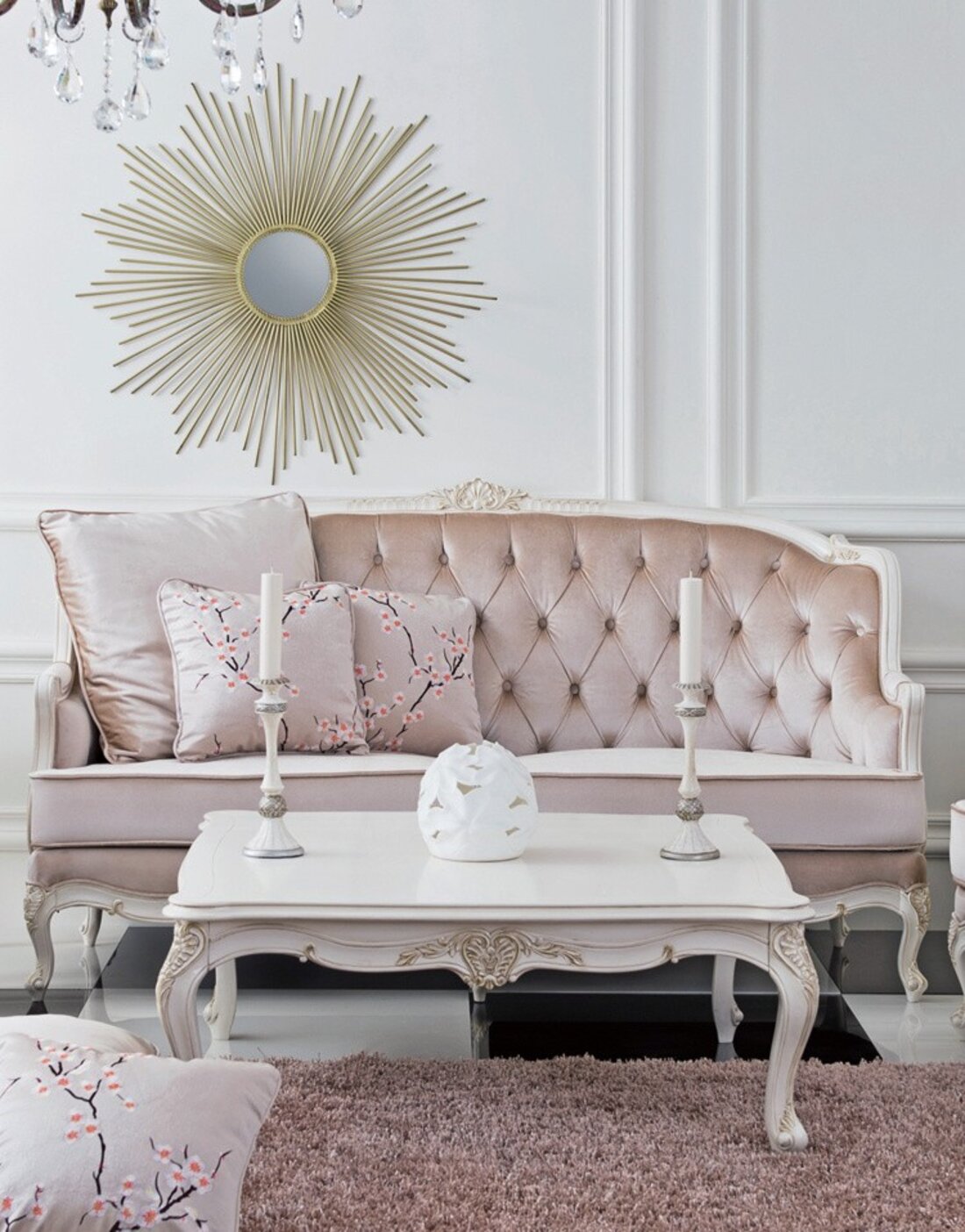 诺丁山家具手工雕花三人位沙发