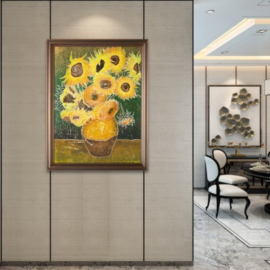 现代简约线条抽象艺术餐厅装饰画创意艺术背景墙挂画-阿里巴巴