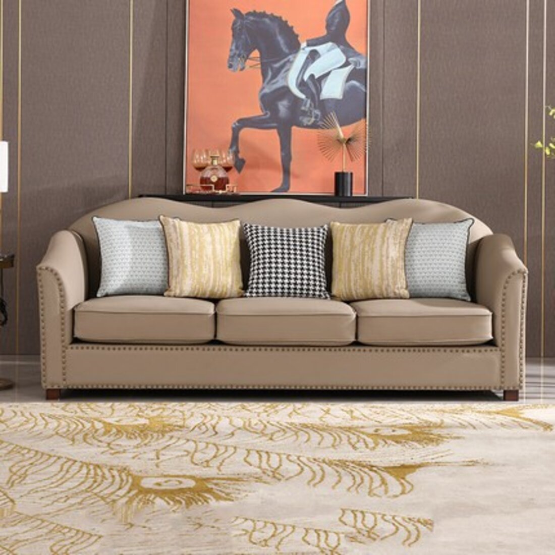 《美式田园》客厅组合沙发装修效果图 – 设计本装修效果图