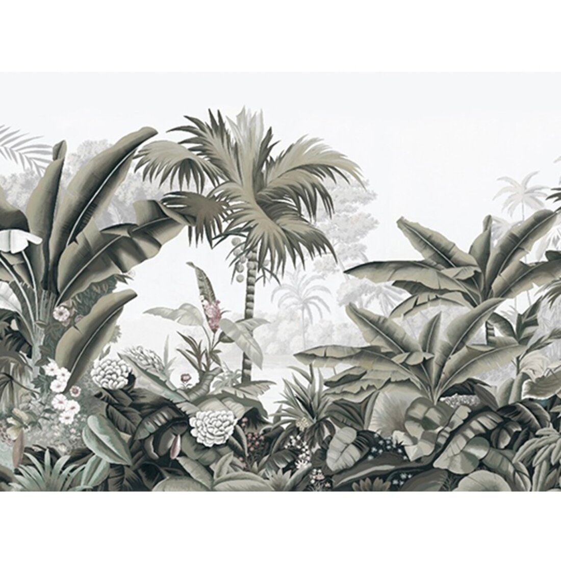 墙酷 热带风景东南亚植物定制壁画