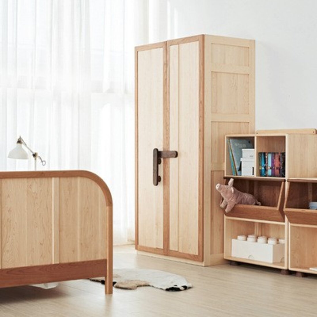 等等几木古道衣柜枫木全实木衣橱超大容量组合储物柜卧室儿童房