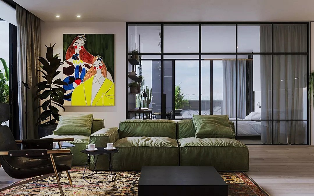 赤土色拉上橄榄绿，组成室内空间的时髦新CP | York Architects