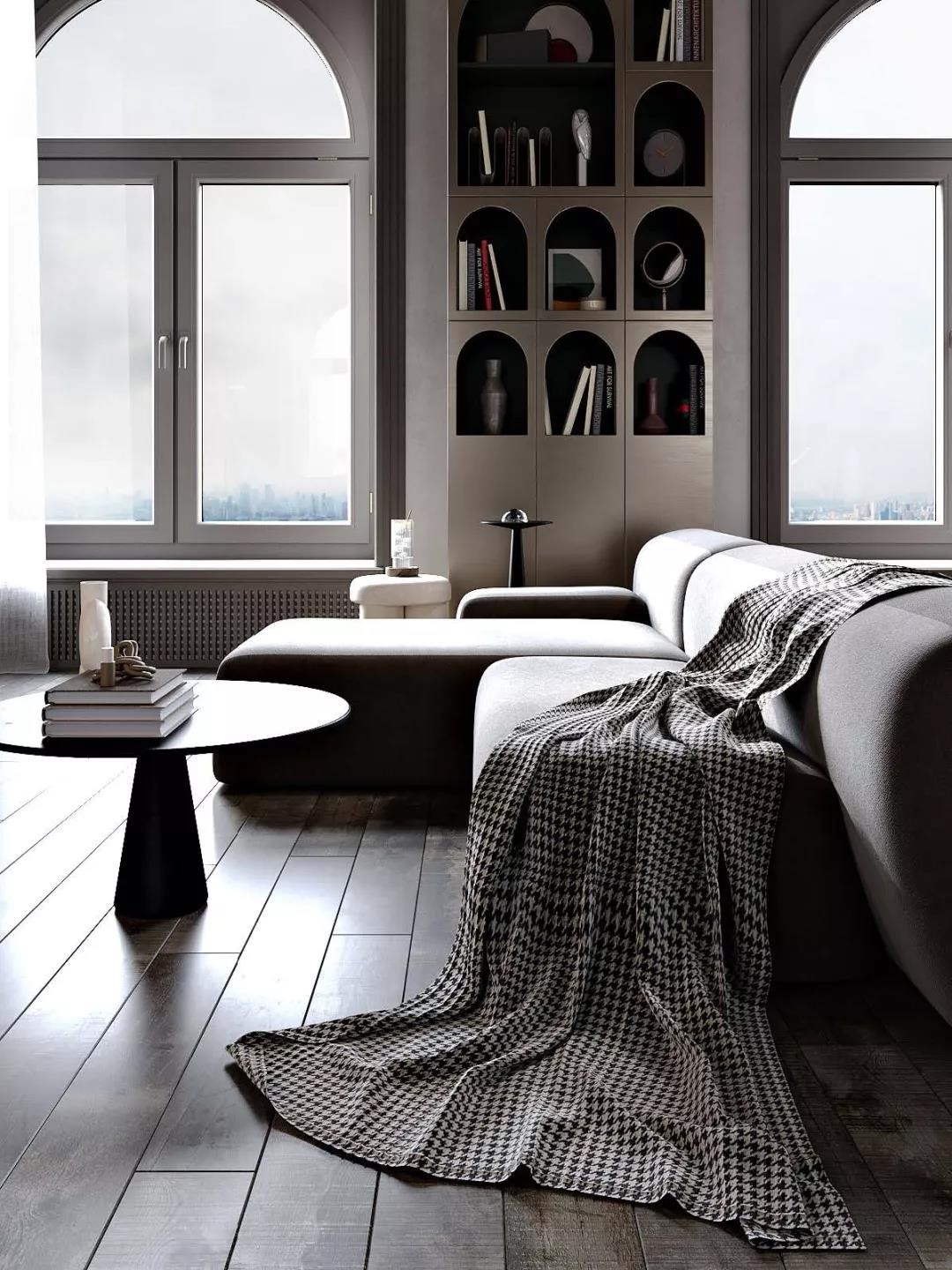 93㎡ 一居室，拱形元素的高级用法，让家个性又耐看 | batsmanova tamara