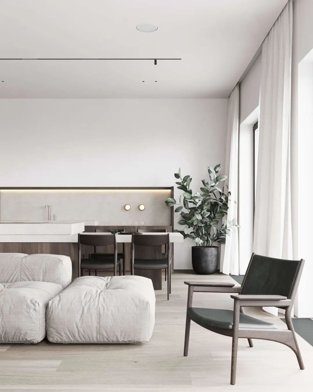 79㎡素净公寓，舒适的极简主义 | Artem Babayants