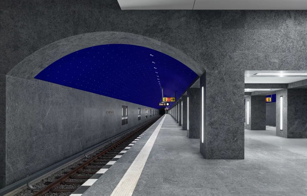 迷人的蓝色星空：柏林博物馆岛地铁站 | Max Dudler