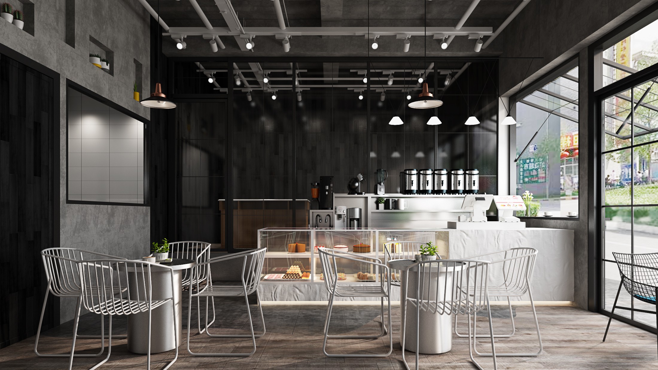 工业风蛋糕店-建e设计帮-室内设计服务众包平台-建e网