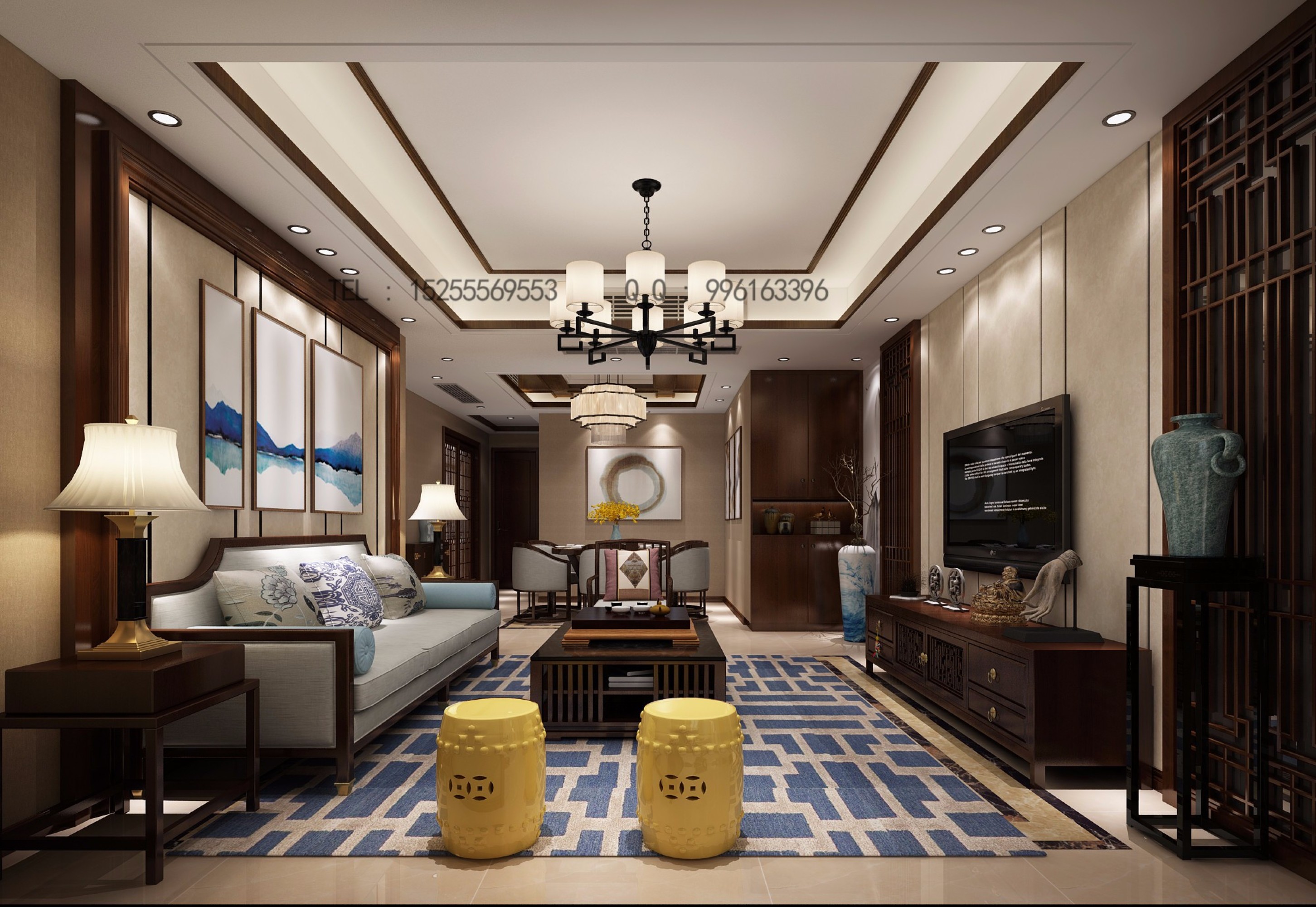 新中式[ID: 105333013]_建e效果图