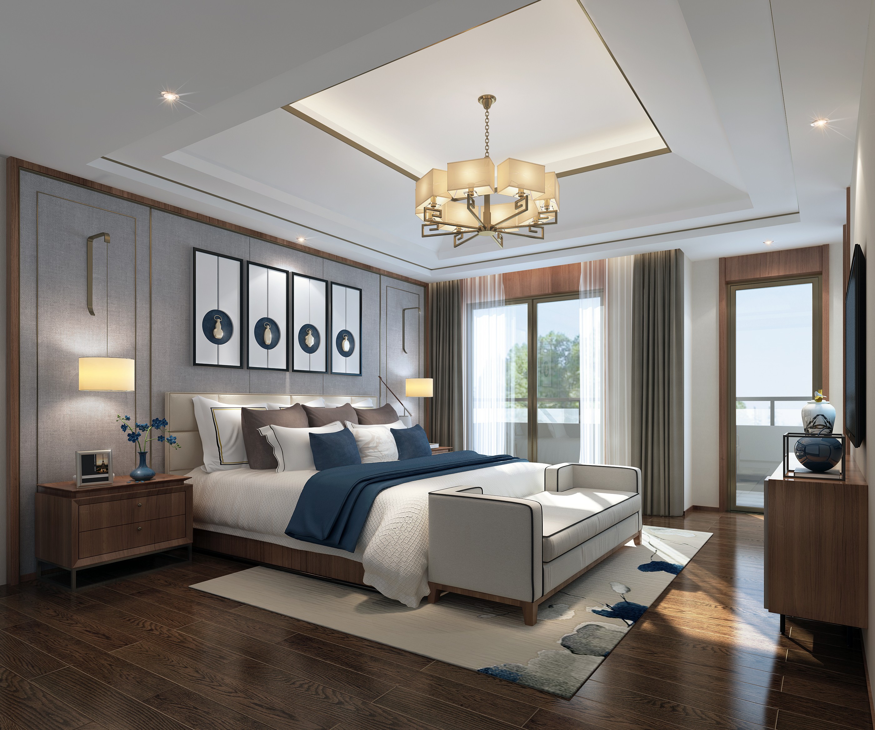 新中式私宅 - 效果图交流区-建e室内设计网