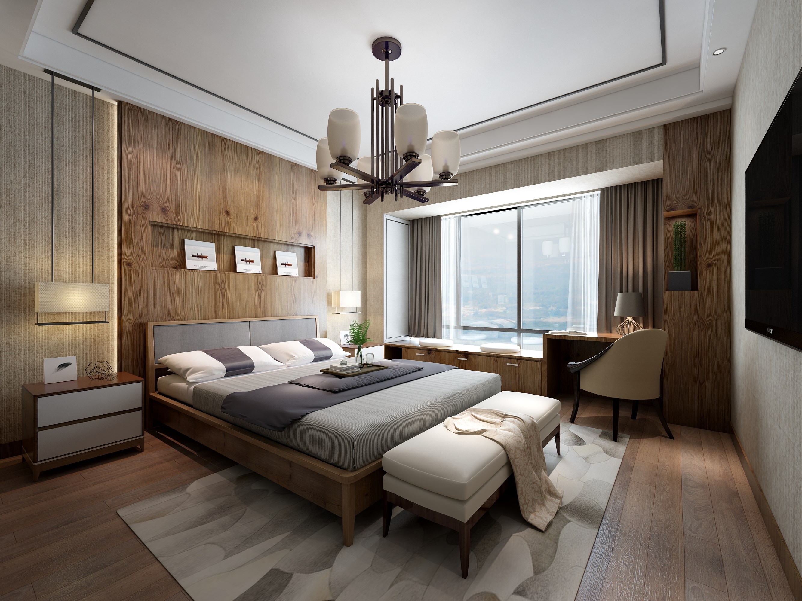 卧室改 - 效果图交流区-建e室内设计网