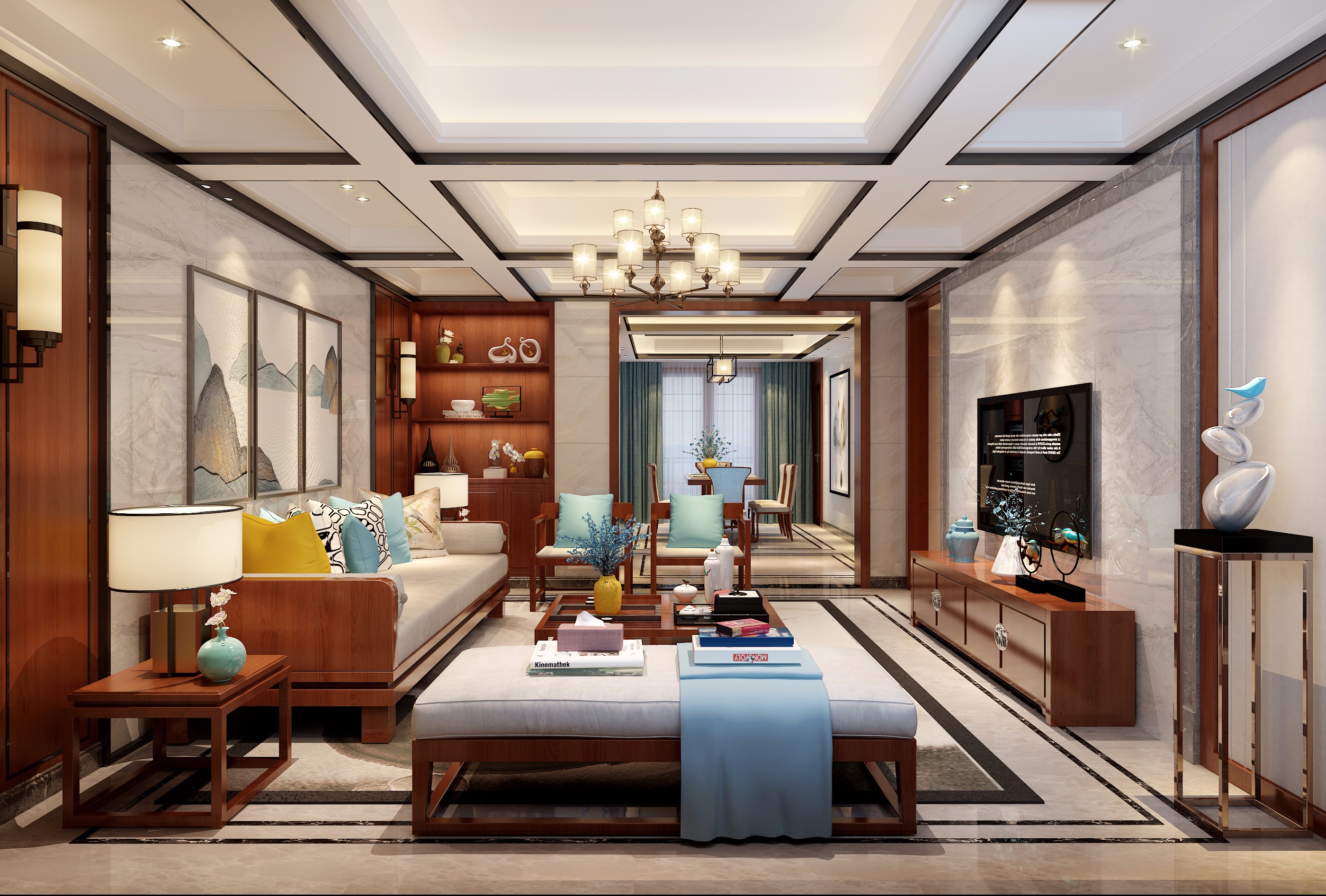 新中式客厅卧室