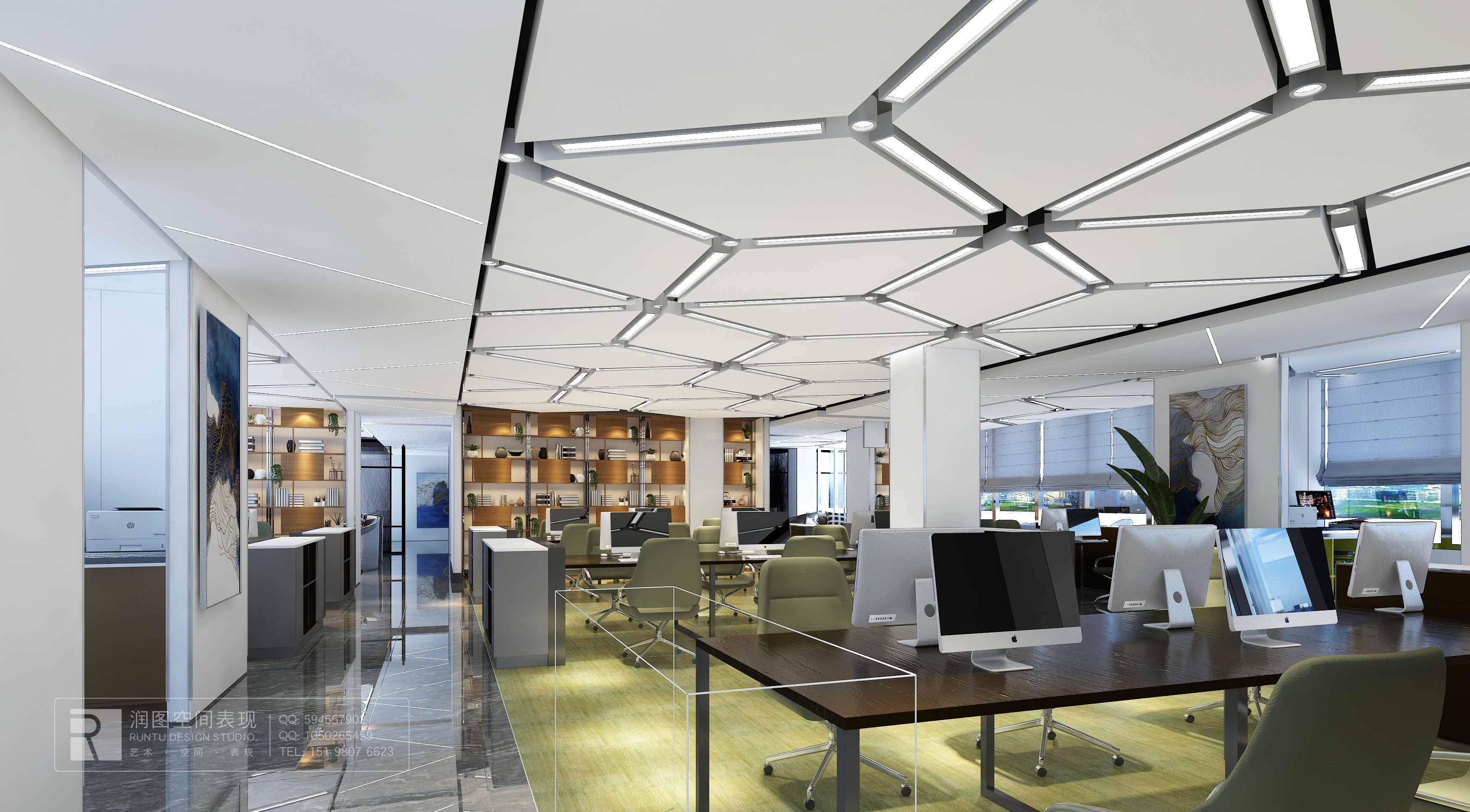 极简——高调办公室 - 效果图交流区-建e室内设计网