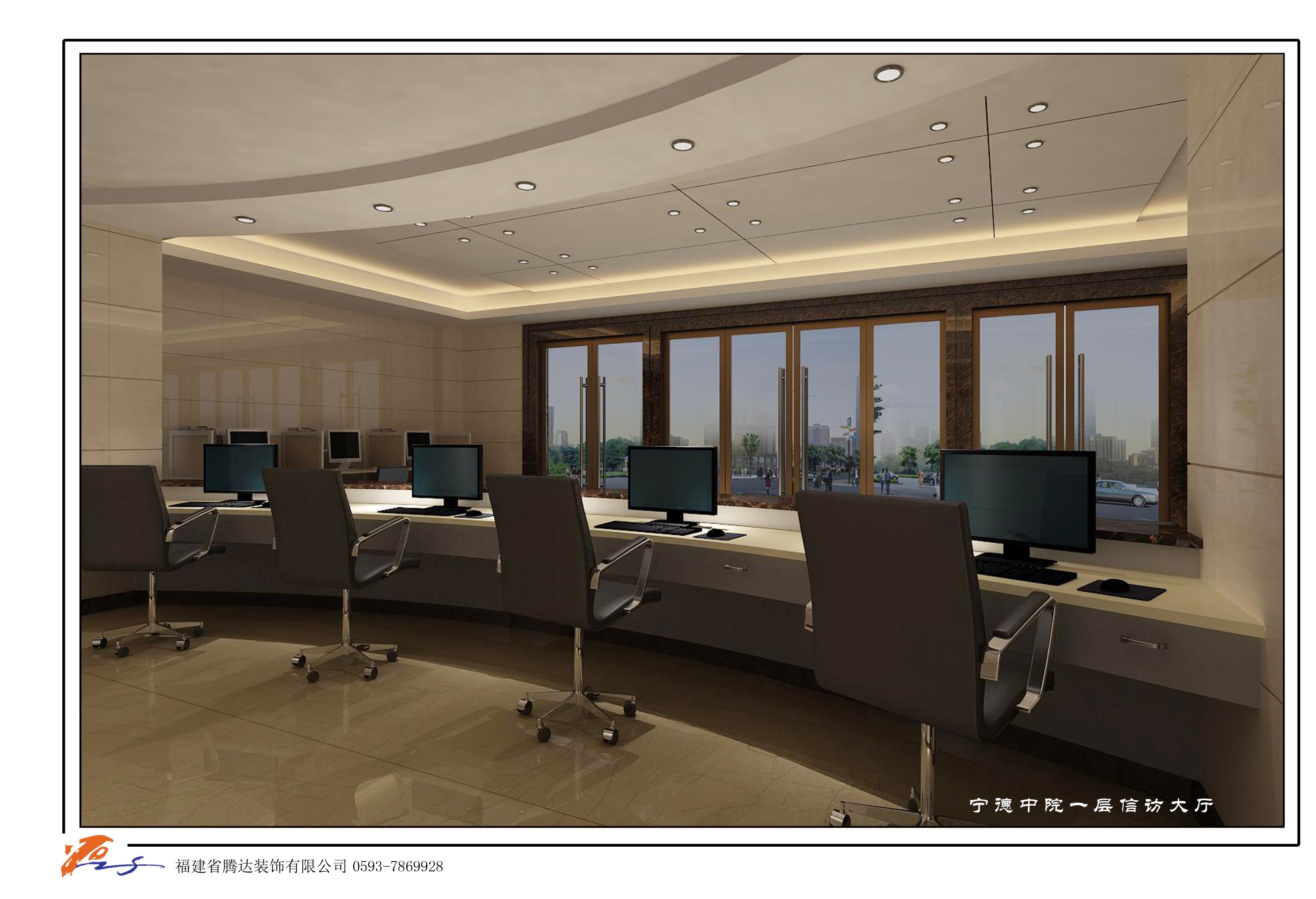 法院信访大厅 - 效果图交流区-建e室内设计网