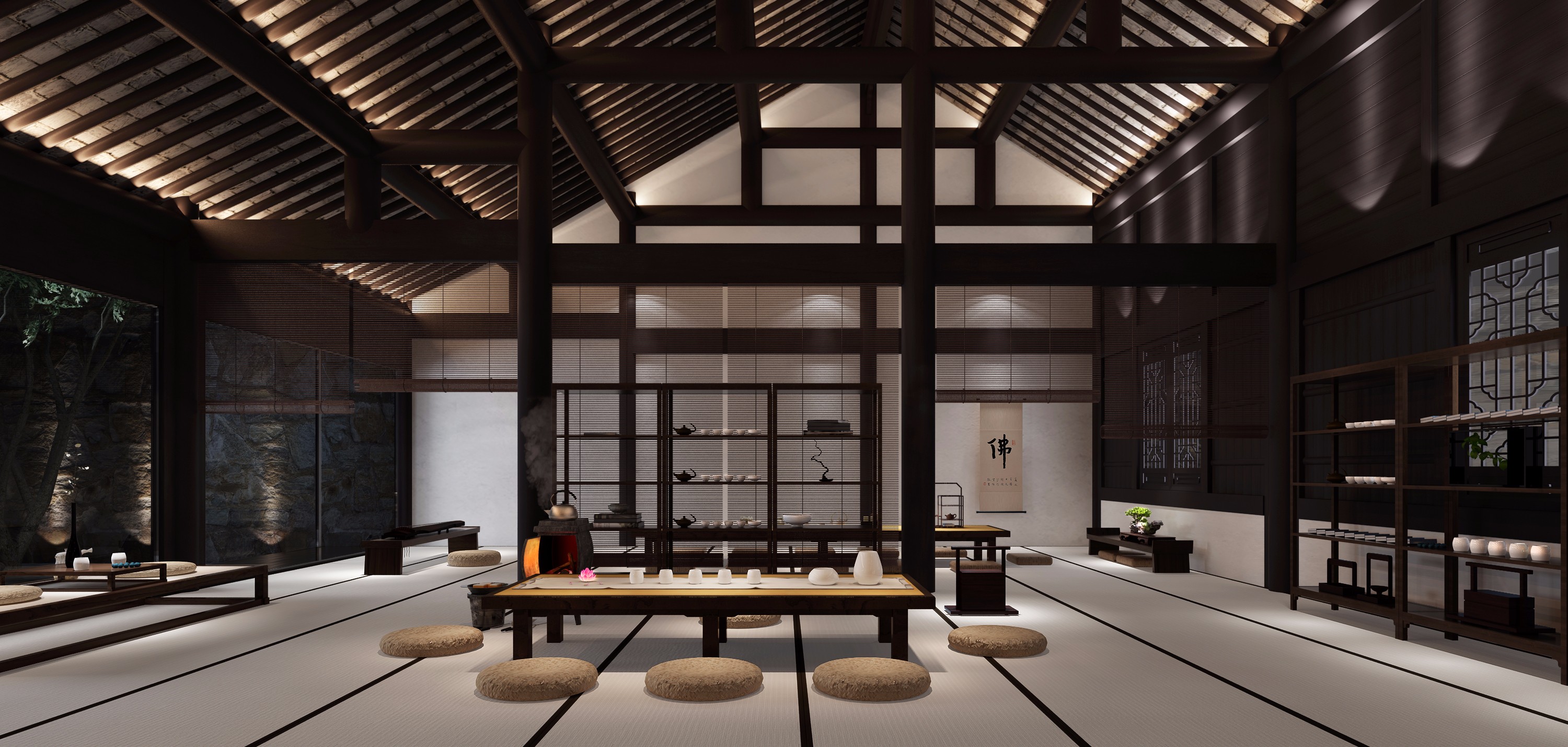 禅意小茶室-苡芯软装设计视觉表现