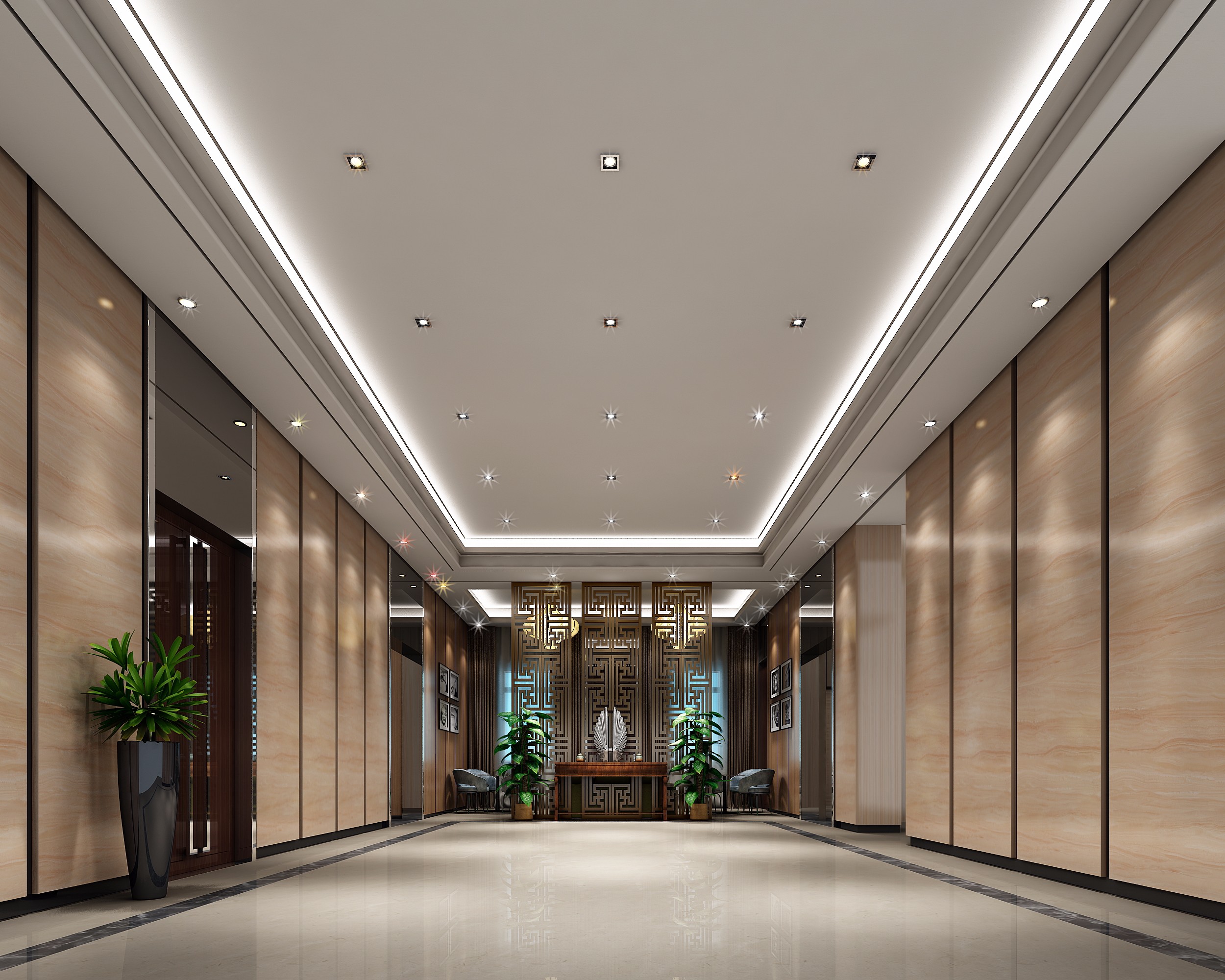 高级会所门厅 - 效果图交流区-建E室内设计网