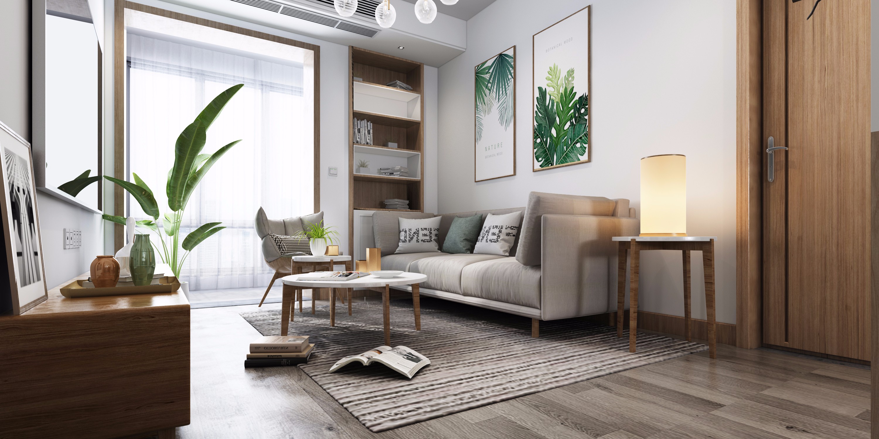 北欧写实客厅 门厅 - 效果图交流区-建e室内设计网