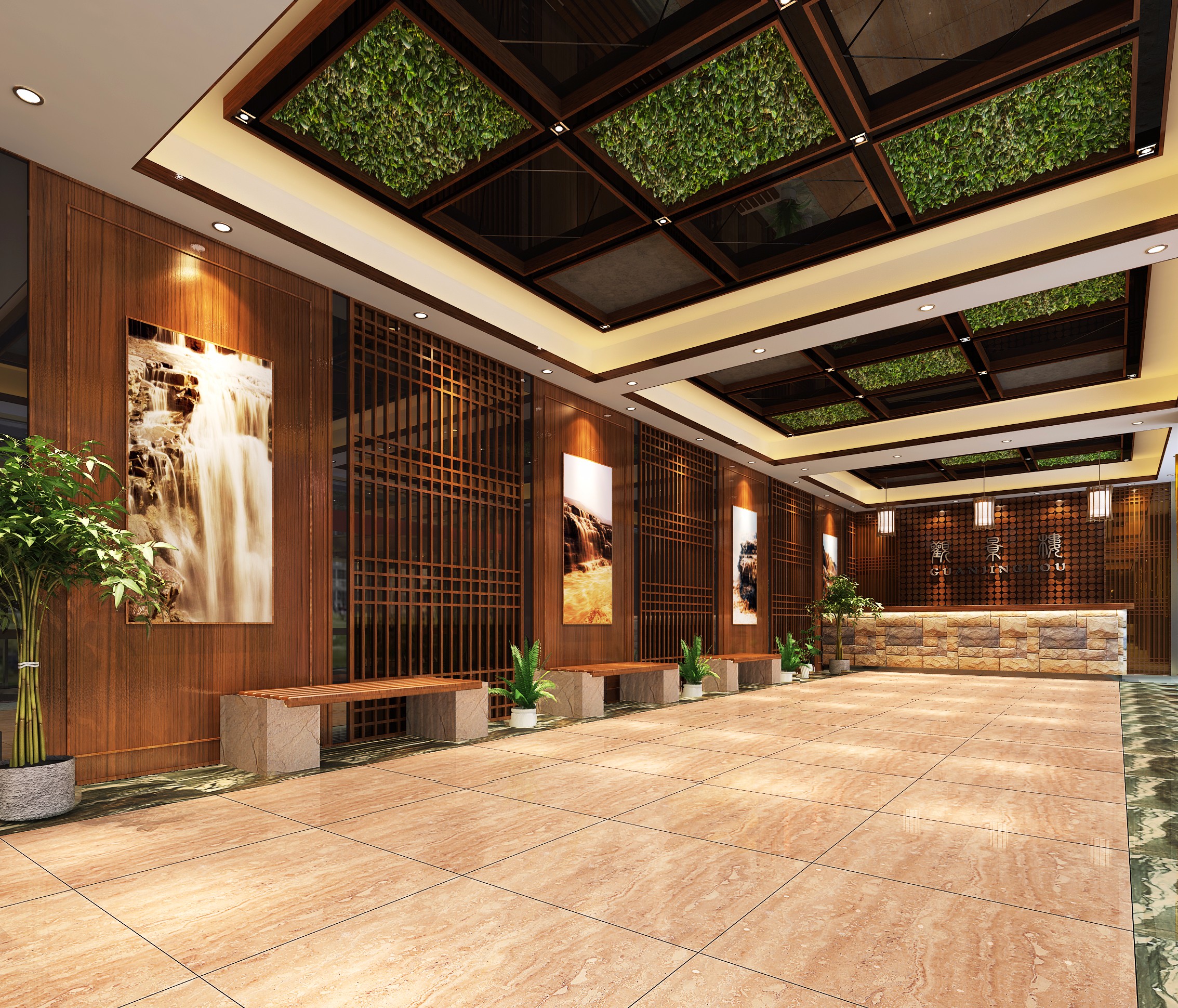 酒店大厅 - 效果图交流区-建E室内设计网