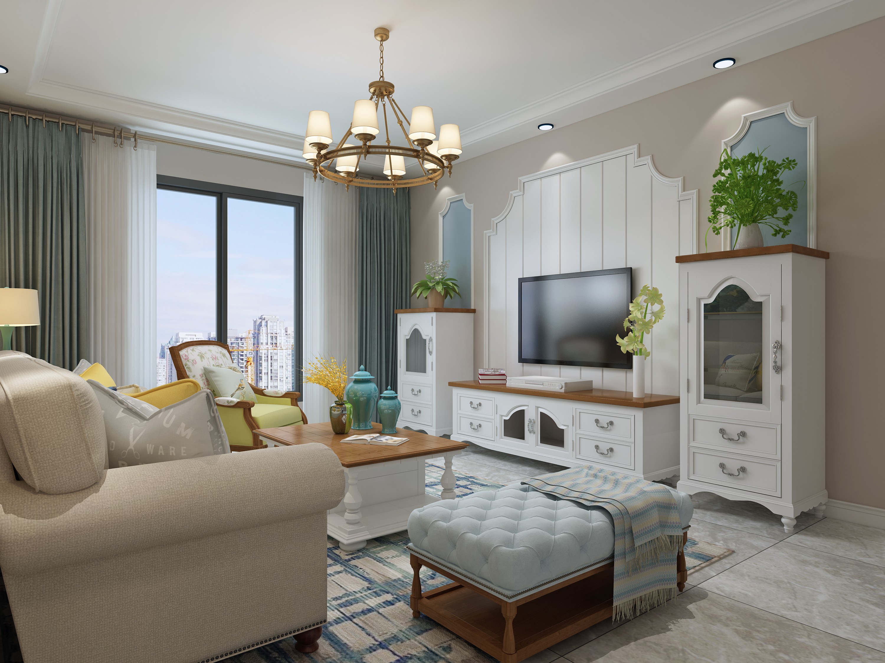 暖色系小美风格温馨 - 效果图交流区-建e室内设计网