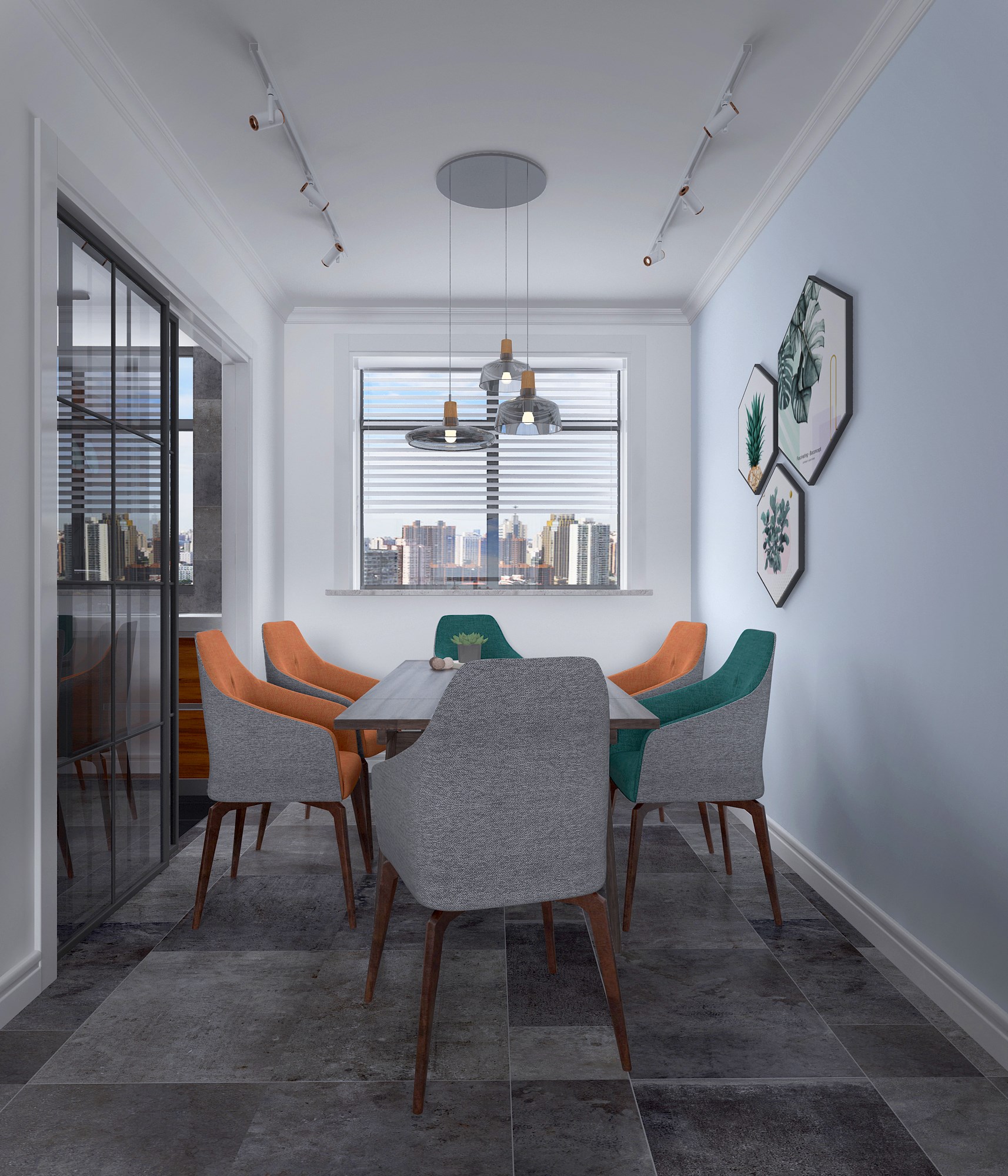 现代简约客餐厅