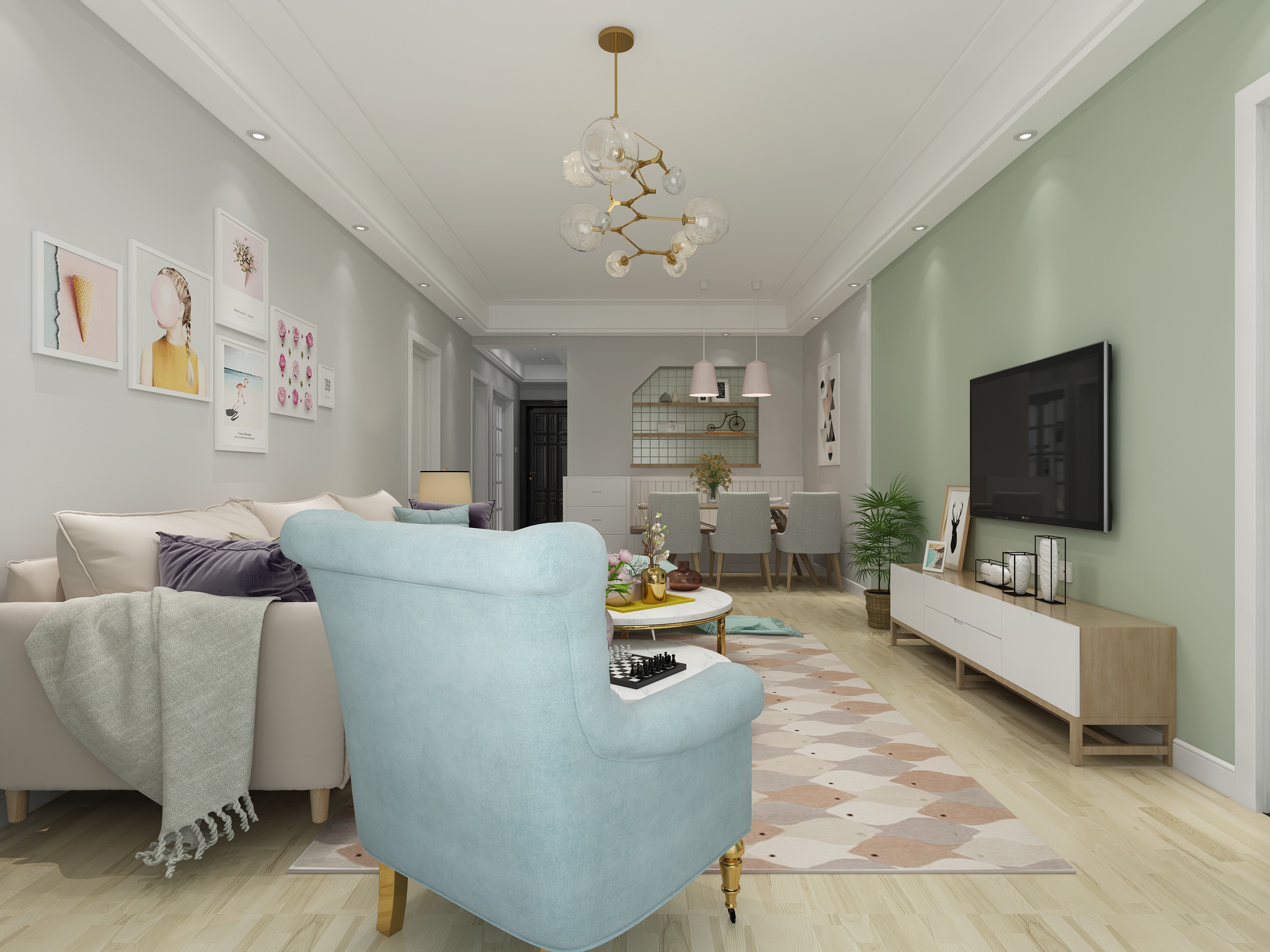 马卡龙的颜色 - 效果图交流区-建e室内设计网