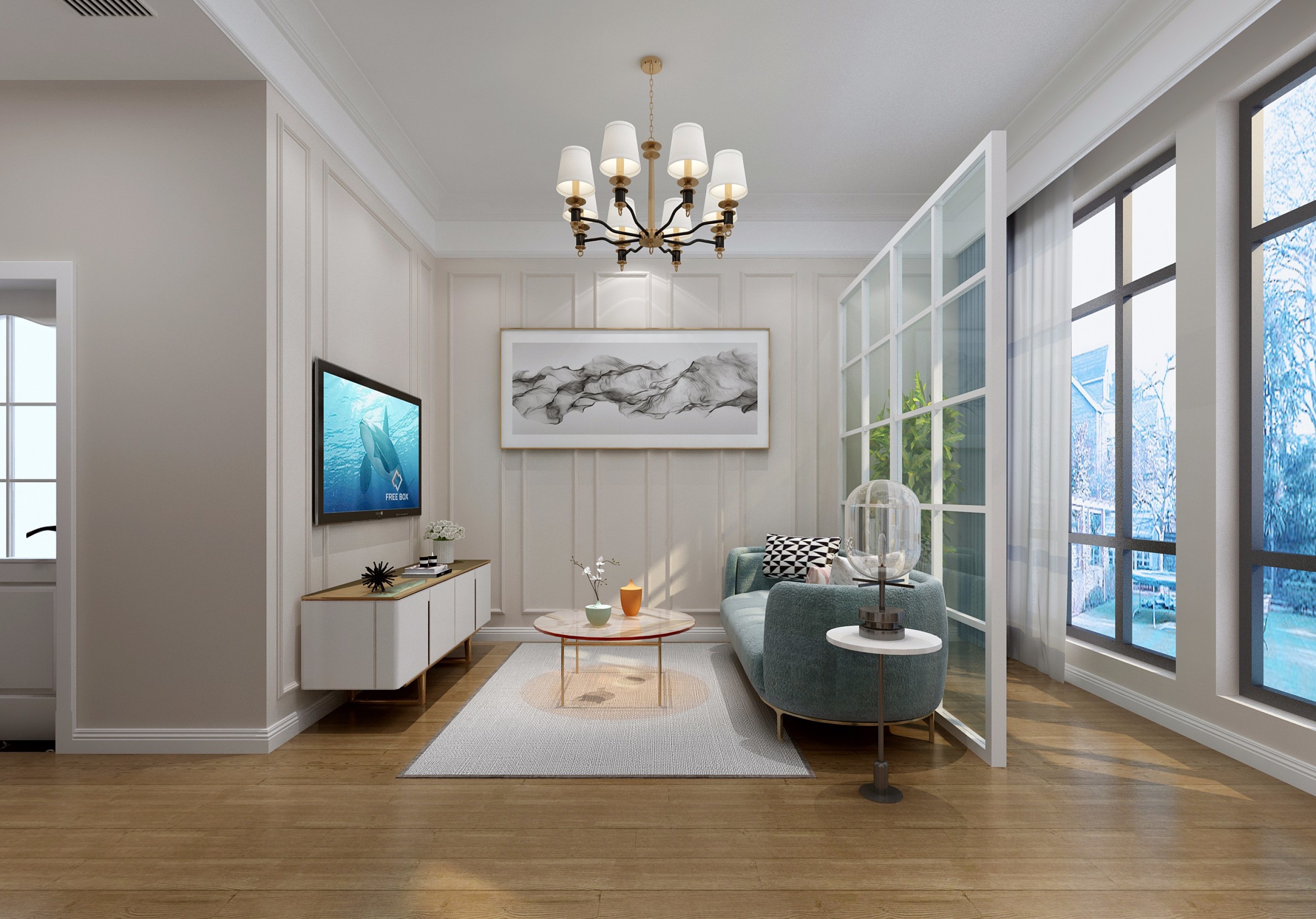 现代风格loft[ID: 113984777]_建e效果图