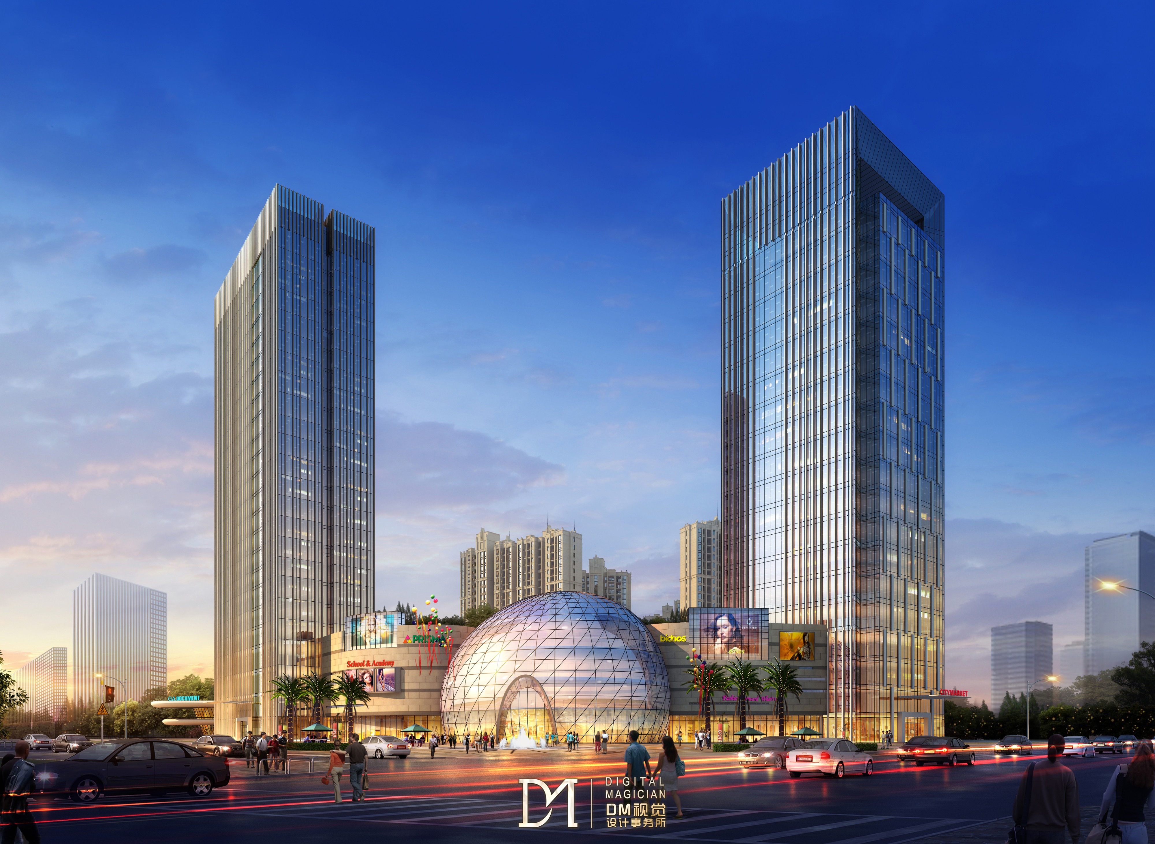 「dm」作品分享|建筑篇·商业中心 - 效果图交流区-建e室内设计网