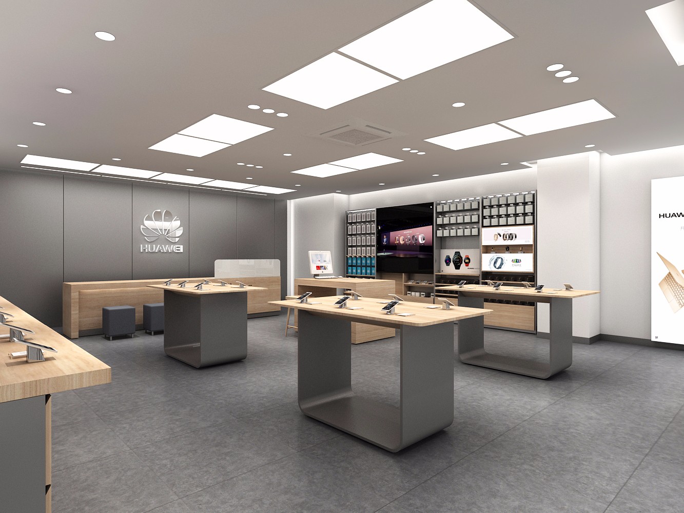 华为授权体验店 - 效果图交流区-建e室内设计网