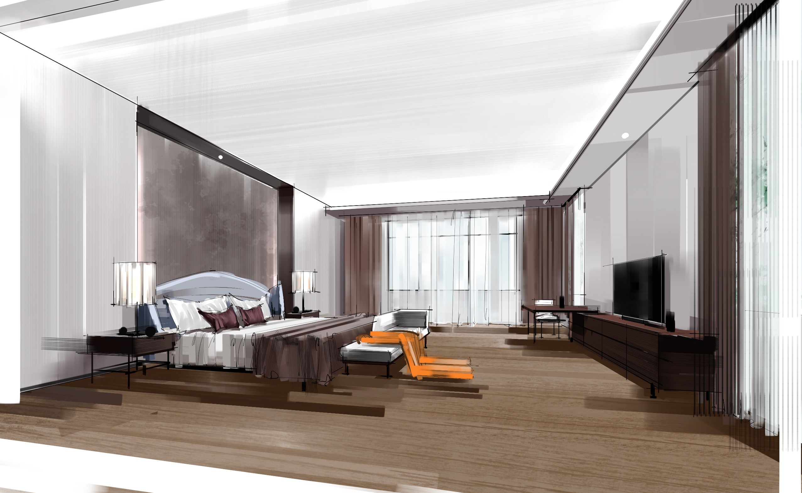 sketchbook 三亚老人高级居住所 - 效果图交流区-建e室内设计网