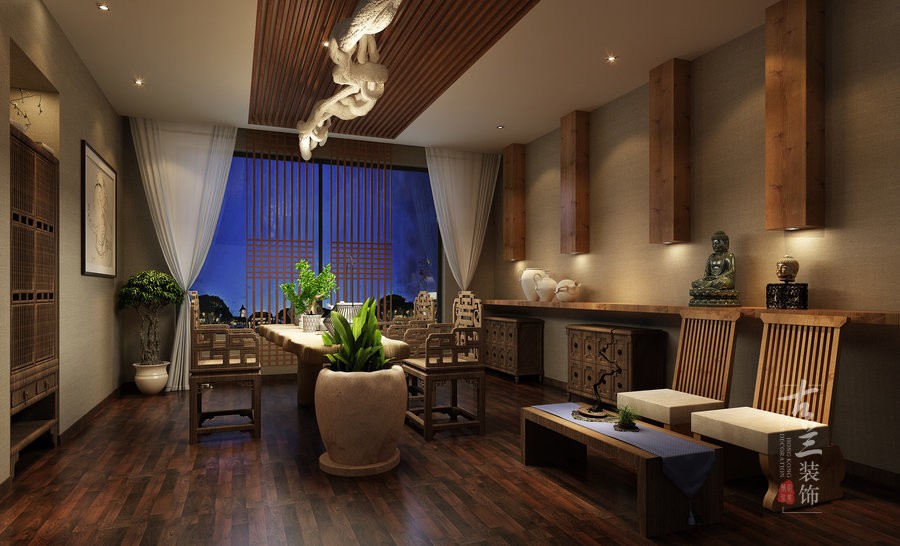 菩提道茶艺体验店-成都茶艺馆设计 - 效果图交流区-建e室内设计网