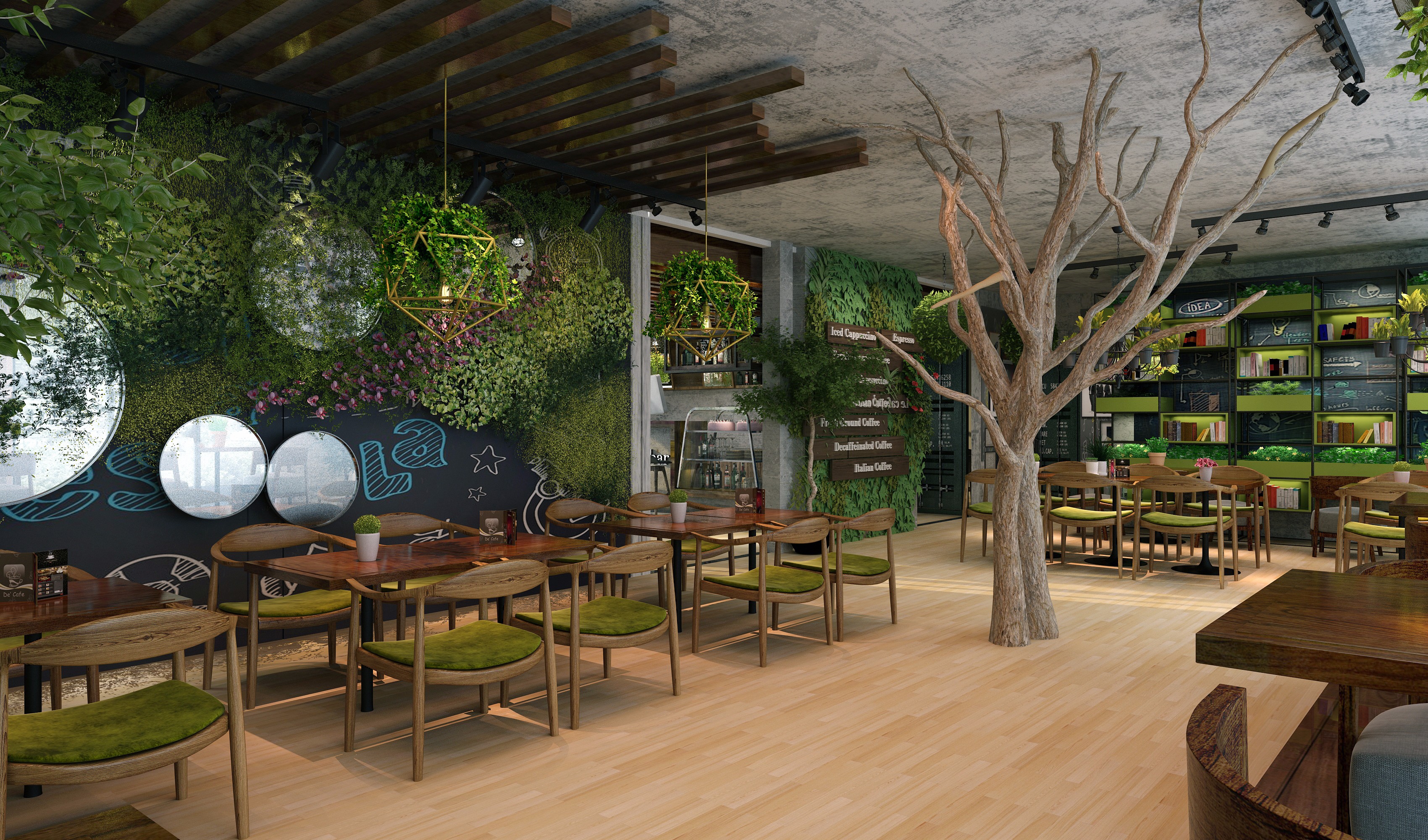咖啡店 - 效果图交流区-建e室内设计网