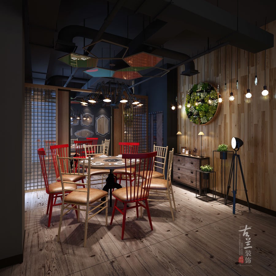 火锅店设计——渝禾庄火锅店 - 效果图交流区-建E室内设计网