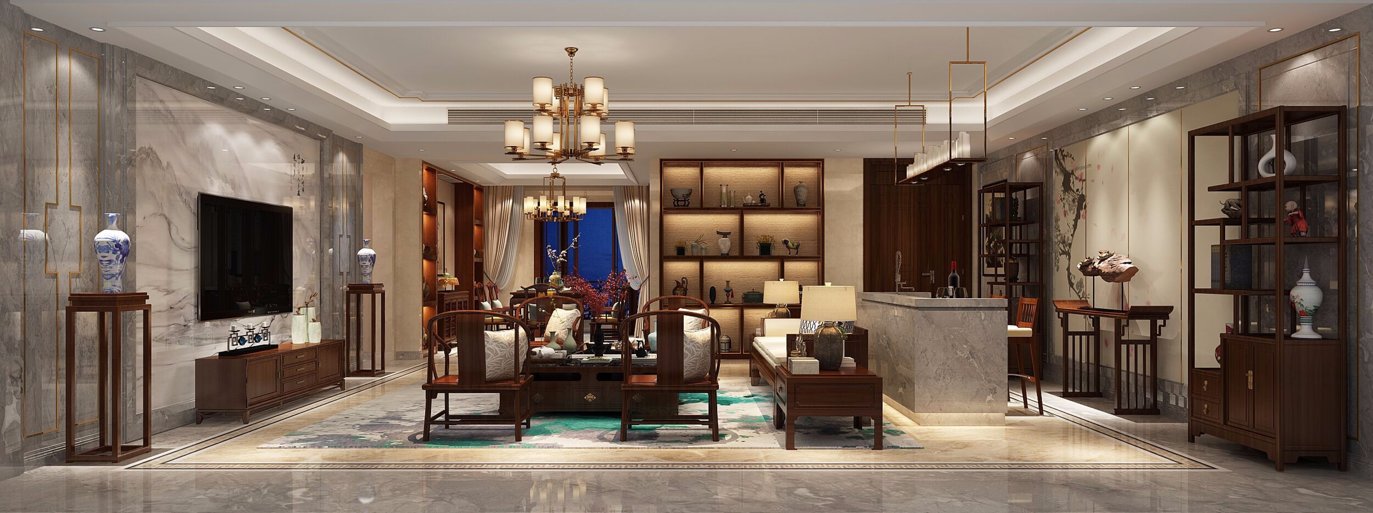 新中式[ID: 114509125]_建e效果图