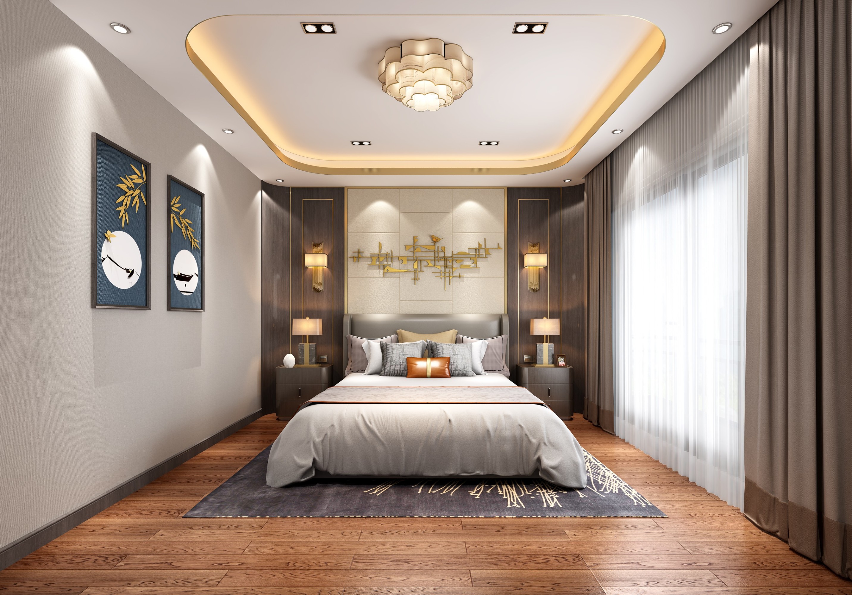 新中式轻奢别墅[ID: 114902310]_建e效果图