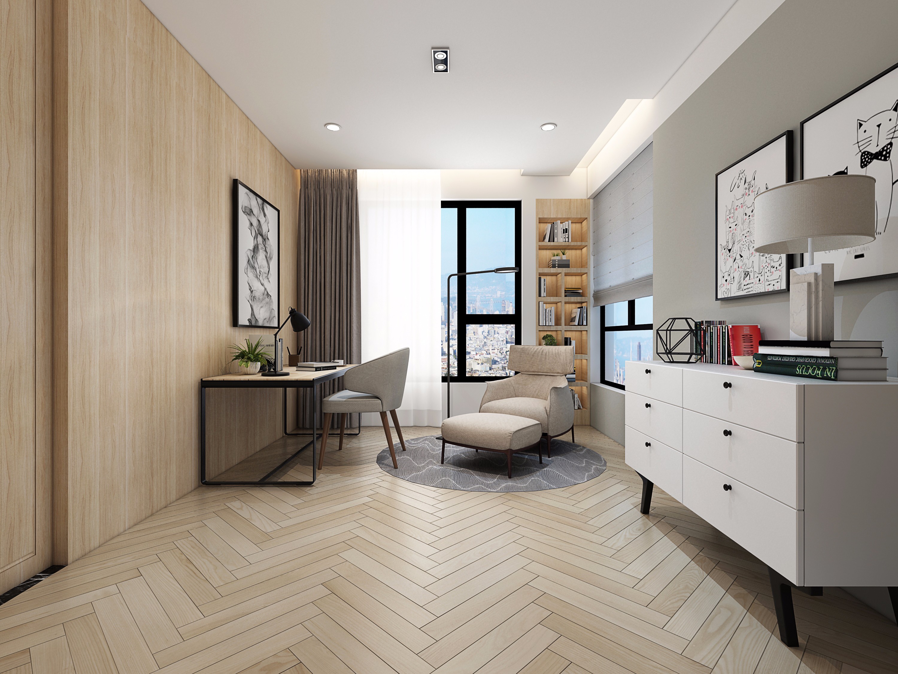 现代居家室 - 效果图交流区-建e室内设计网