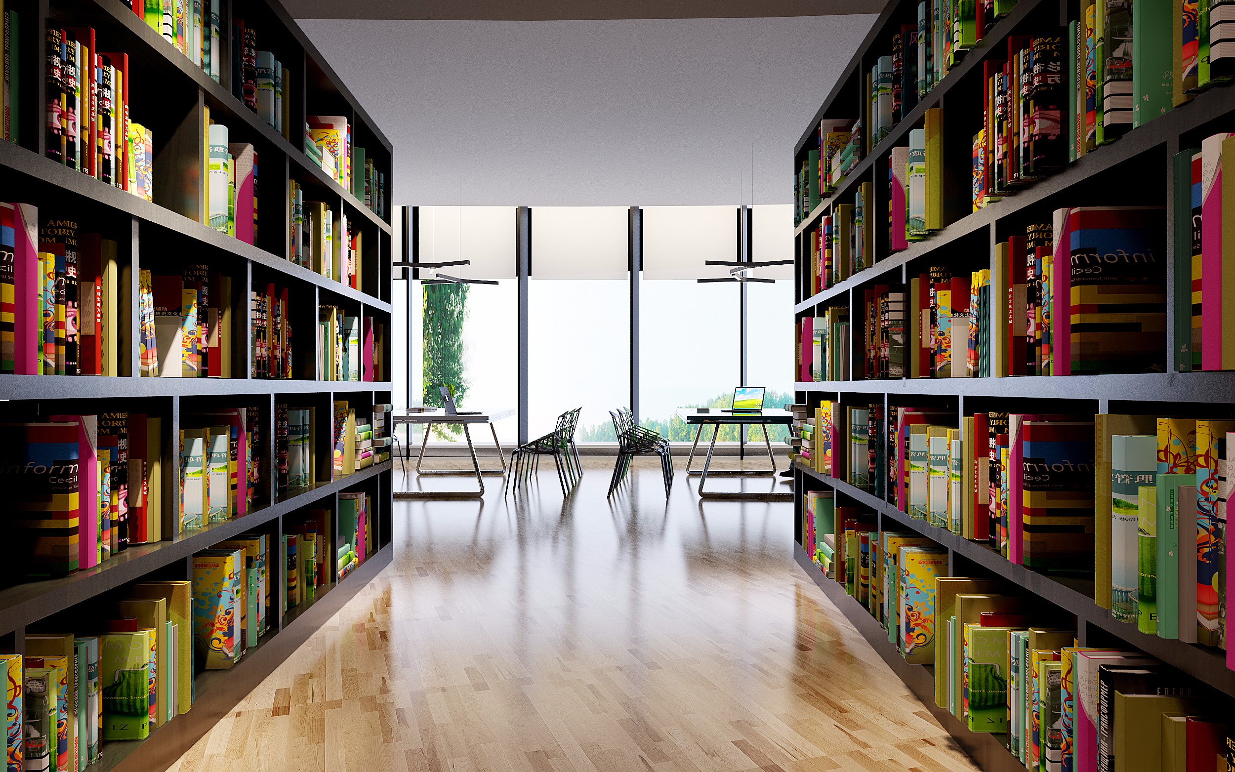 图书馆效果图案例