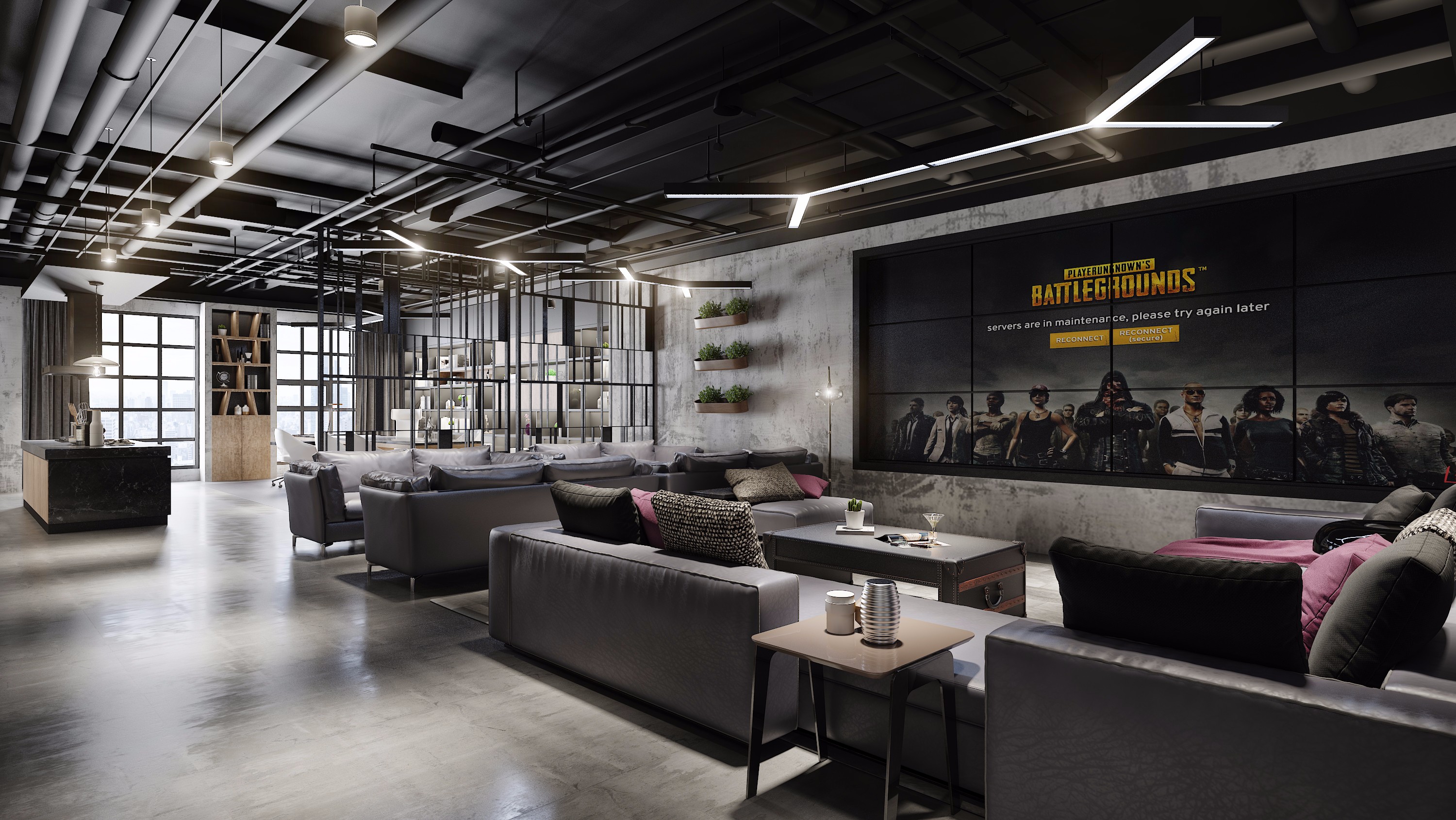 工业风格-娱乐休闲区