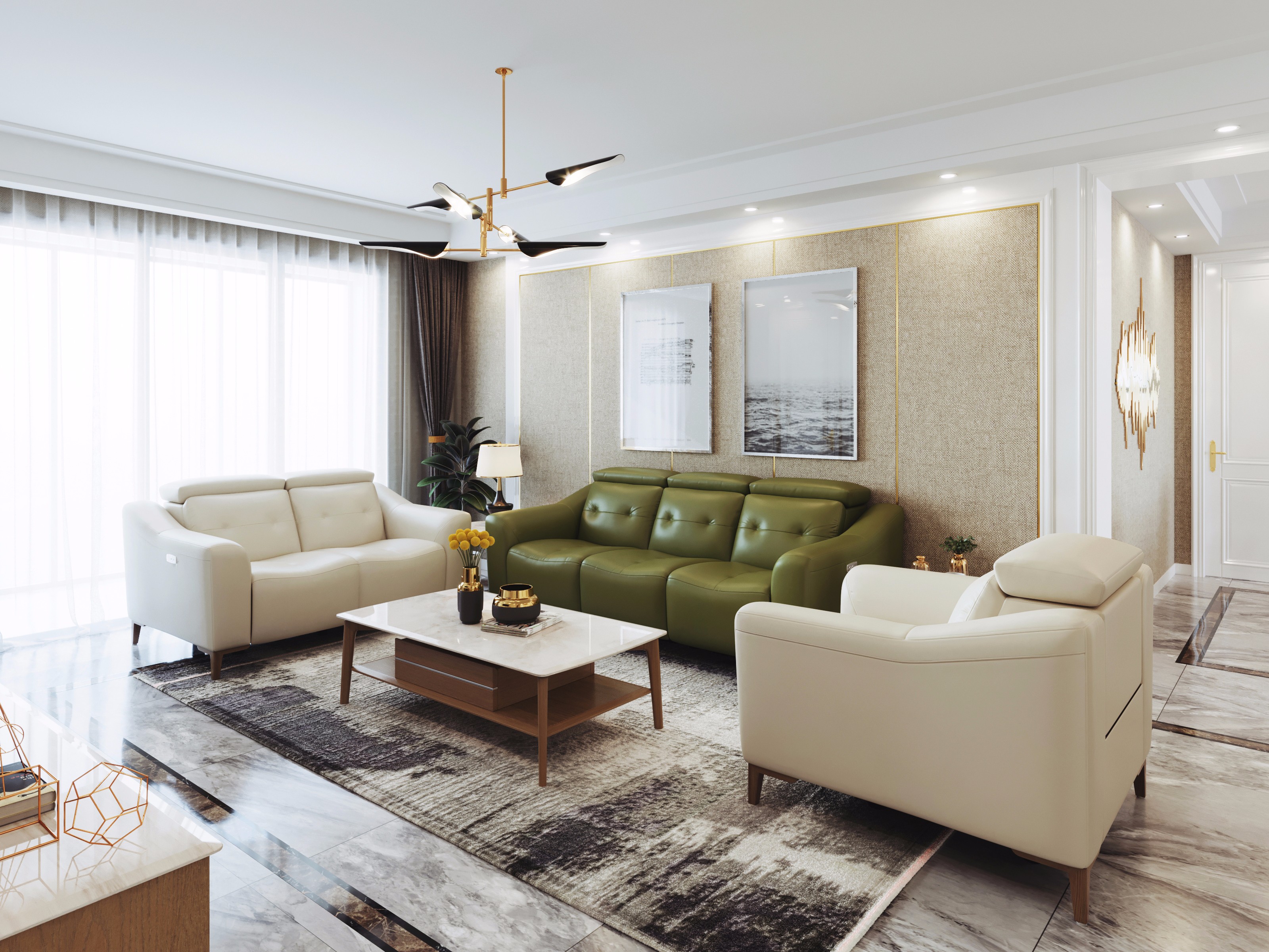 现代风格功能沙发客厅情景