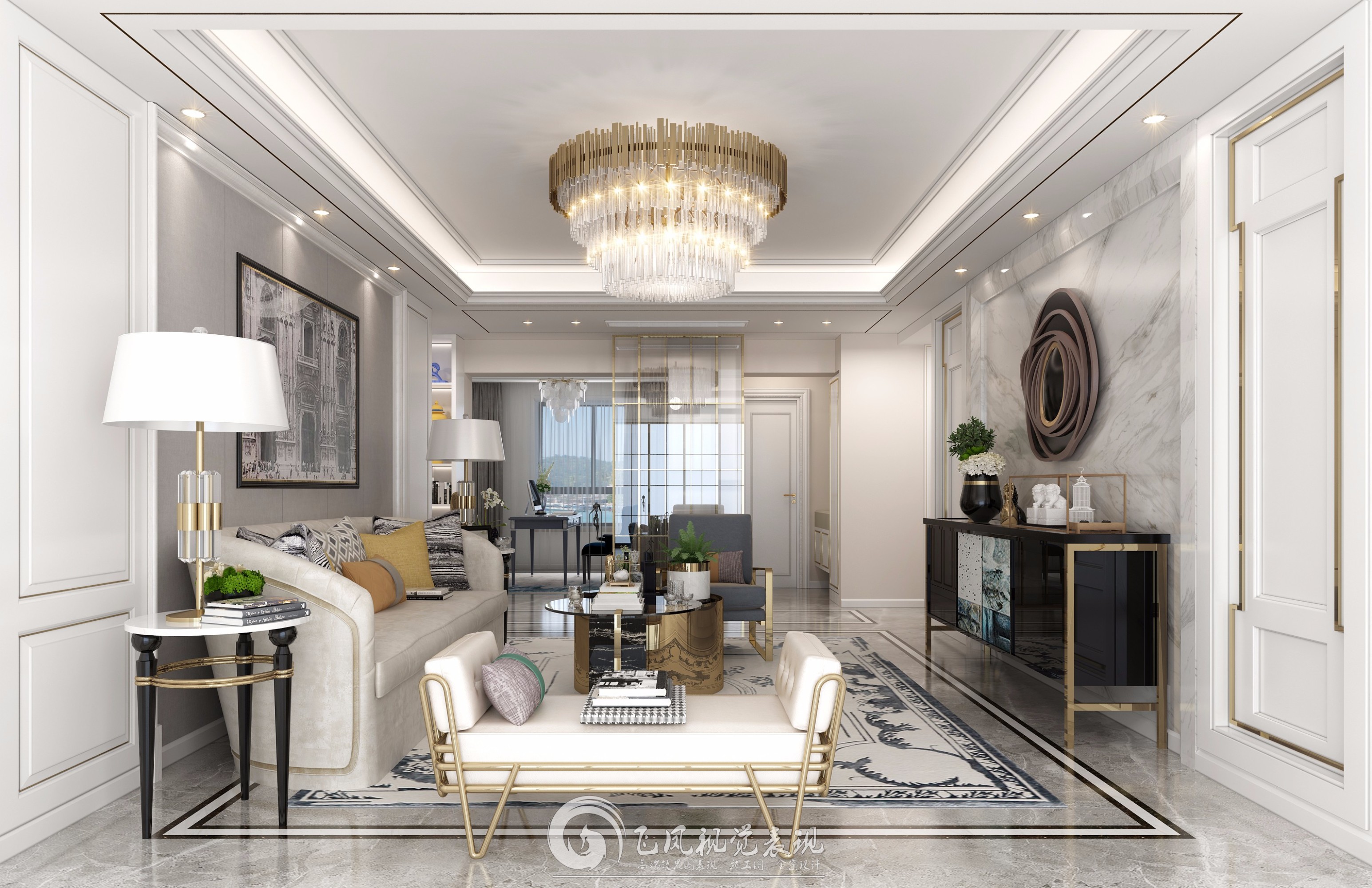法式轻奢风[ID: 115623259]_建e效果图