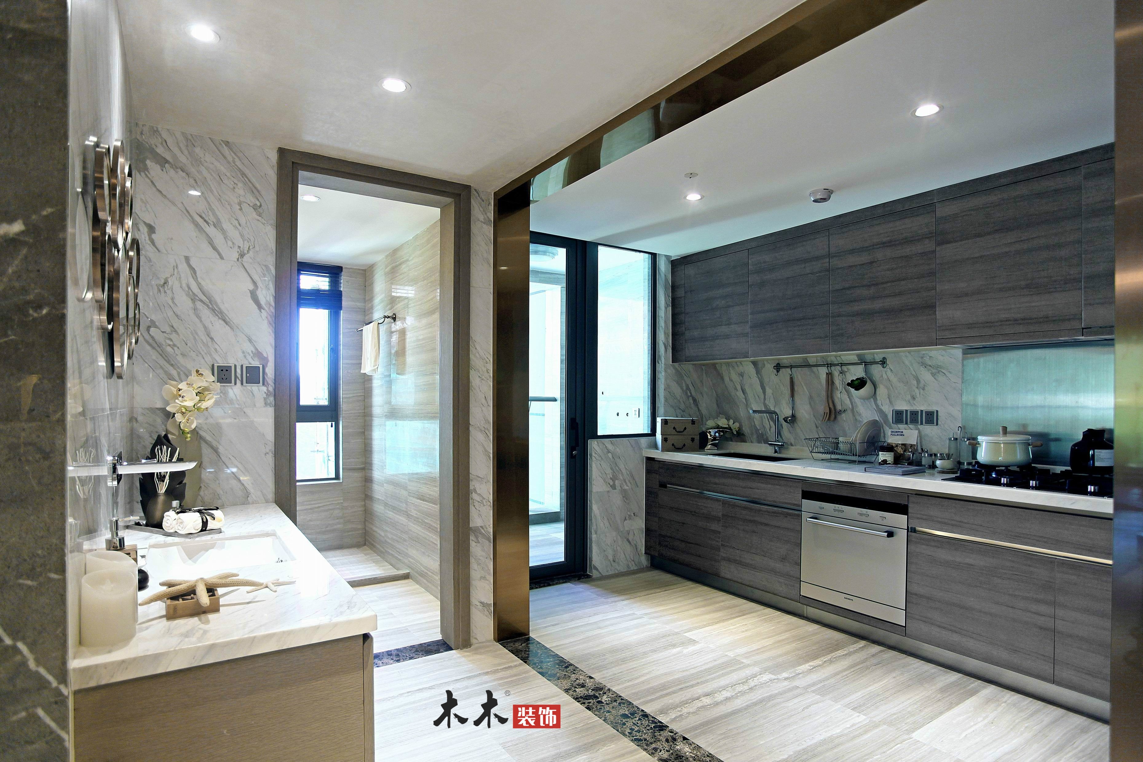 映象空间-冠珠瓷砖米黄色砖的铺贴效果